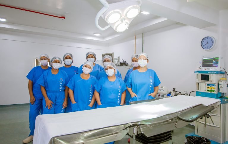 Centro cirúrgico equipe
